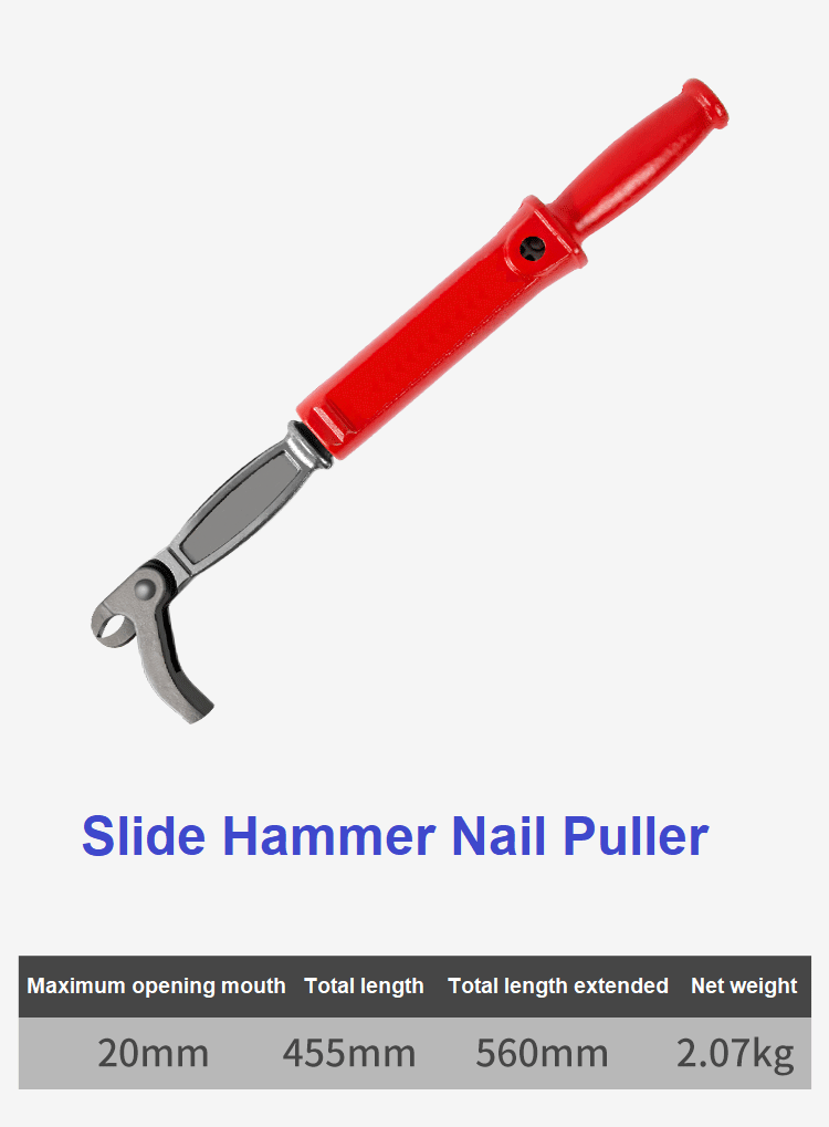 Heavy-Duty Forged Steel Slide Hammer Nail Puller Pallet Nails Puller