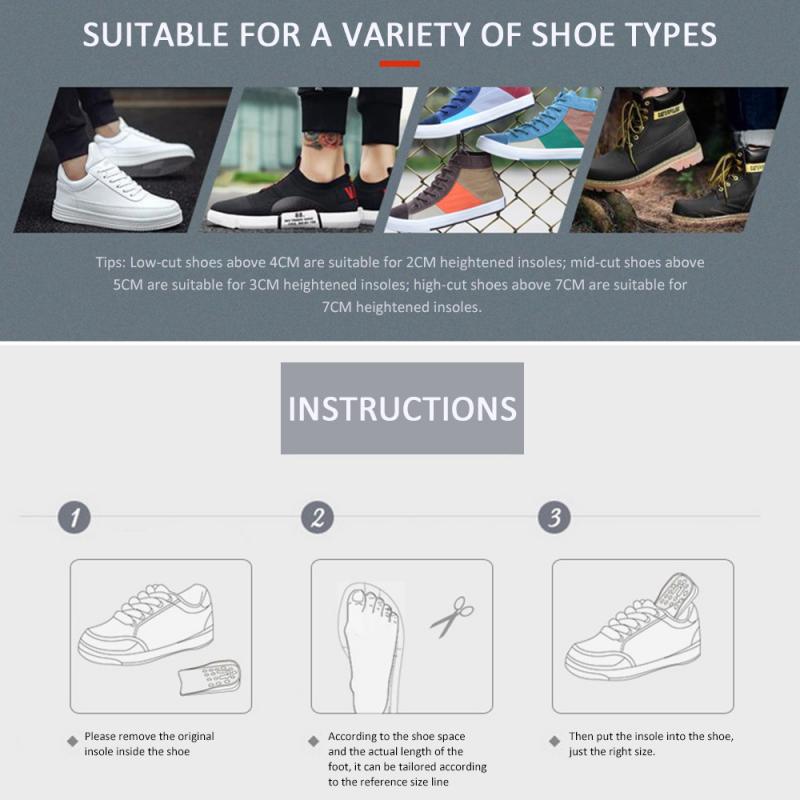 1 Pair Unisex Height Increase Insole