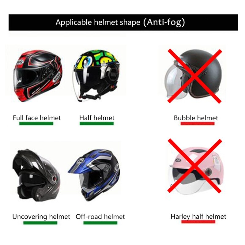 Universal Motorcycle Helmet Anti-fog Film and Rainproof Film Sticker