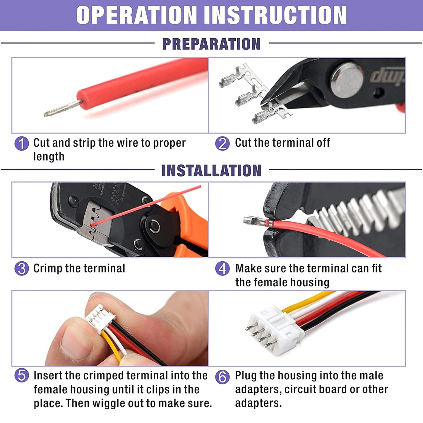 IWS-3220M 0.03-0.52mm² 32-20AWG Micro Connector Ratecheting Crimper Plier