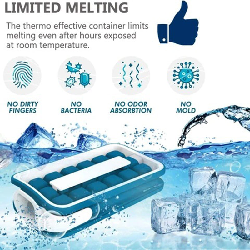 Ice Cube Tray Ice Cube Maker Mold ---FILL→FROZEN→PULL