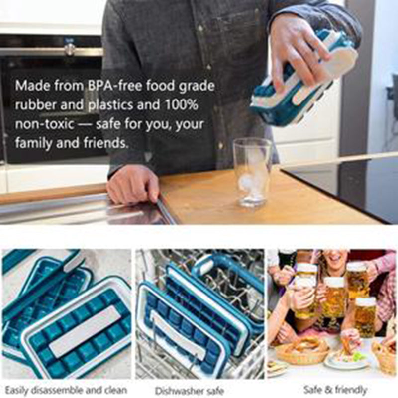 Ice Cube Tray Ice Cube Maker Mold ---FILL→FROZEN→PULL
