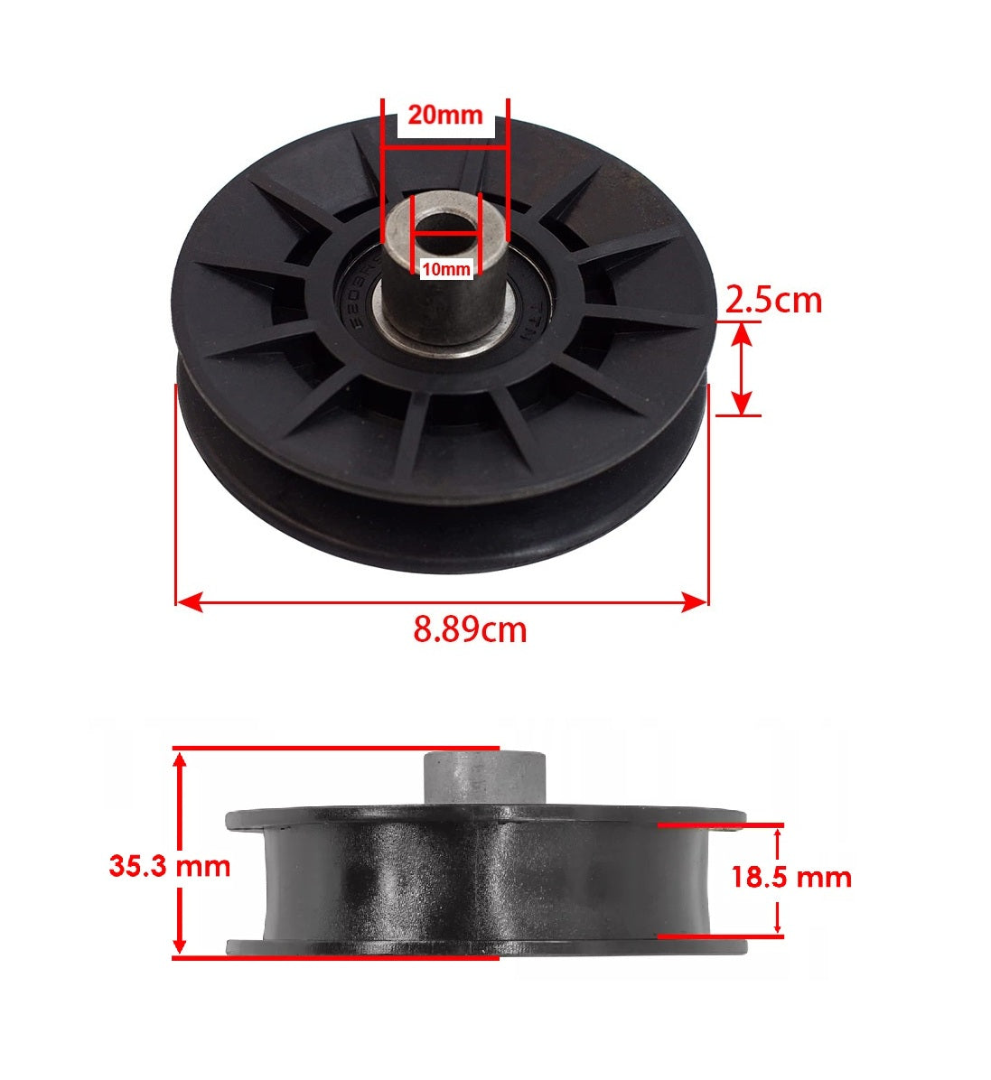 Flat Idler Pulley for Poulan Husqvarna Craftsman Replaces 194327 532194327 532-194327