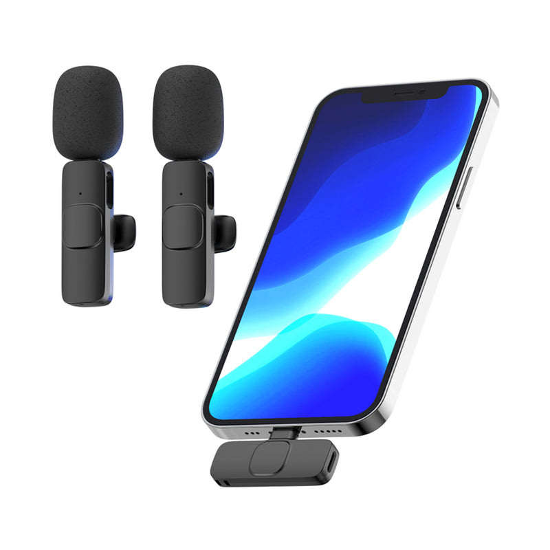 Wireless Lavalier Live Broadcast Microphone Portable Mini Mic for iPhone/Android