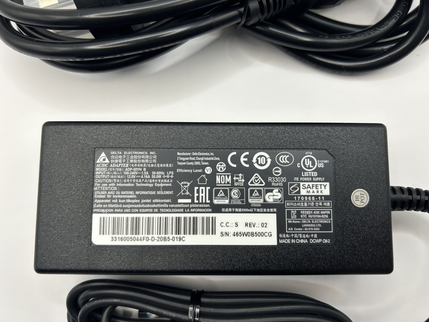 Genuine Delta M12 AC-DC5.5 12V 4.16A 50W Power adeptor with cable