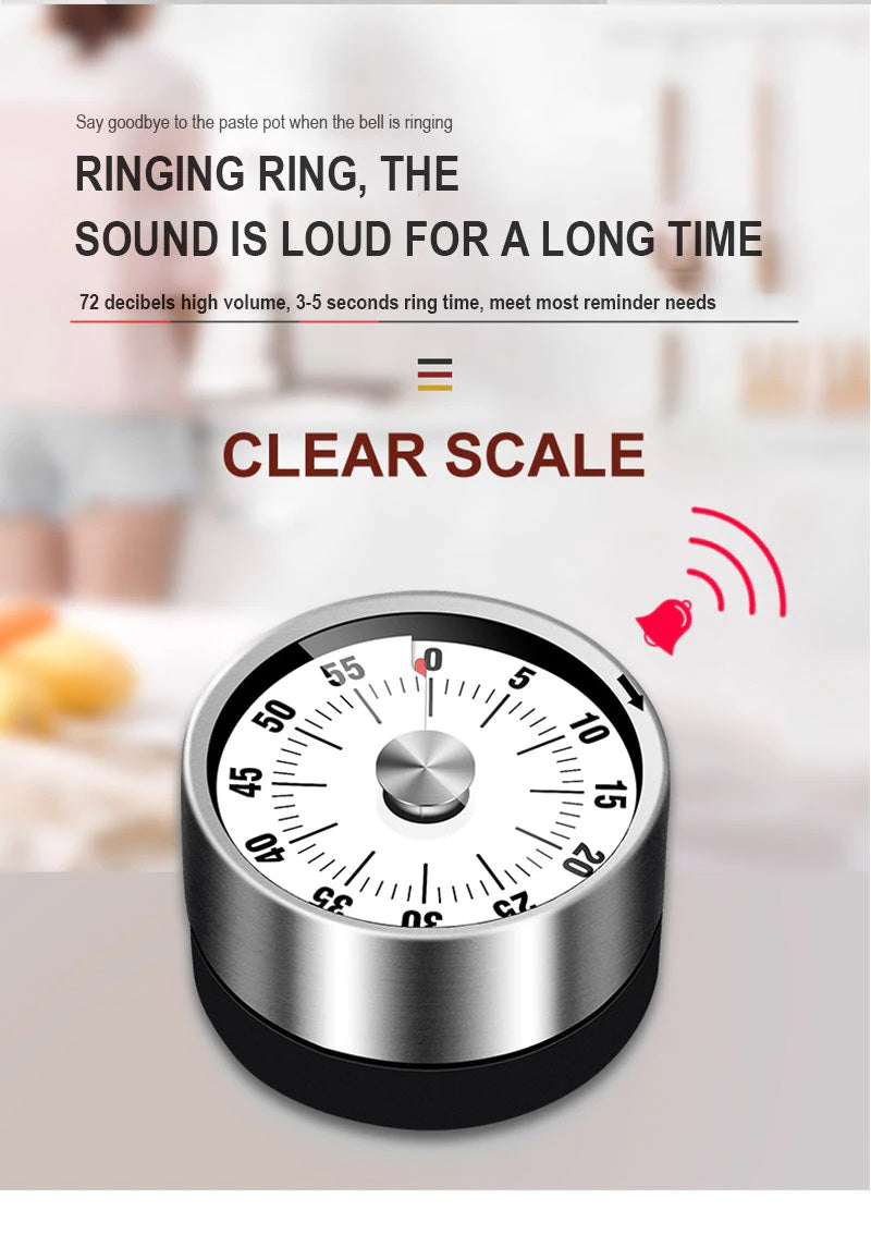 Magnetic Mechanical 60 Minutes Kitchen timer Cooking timer