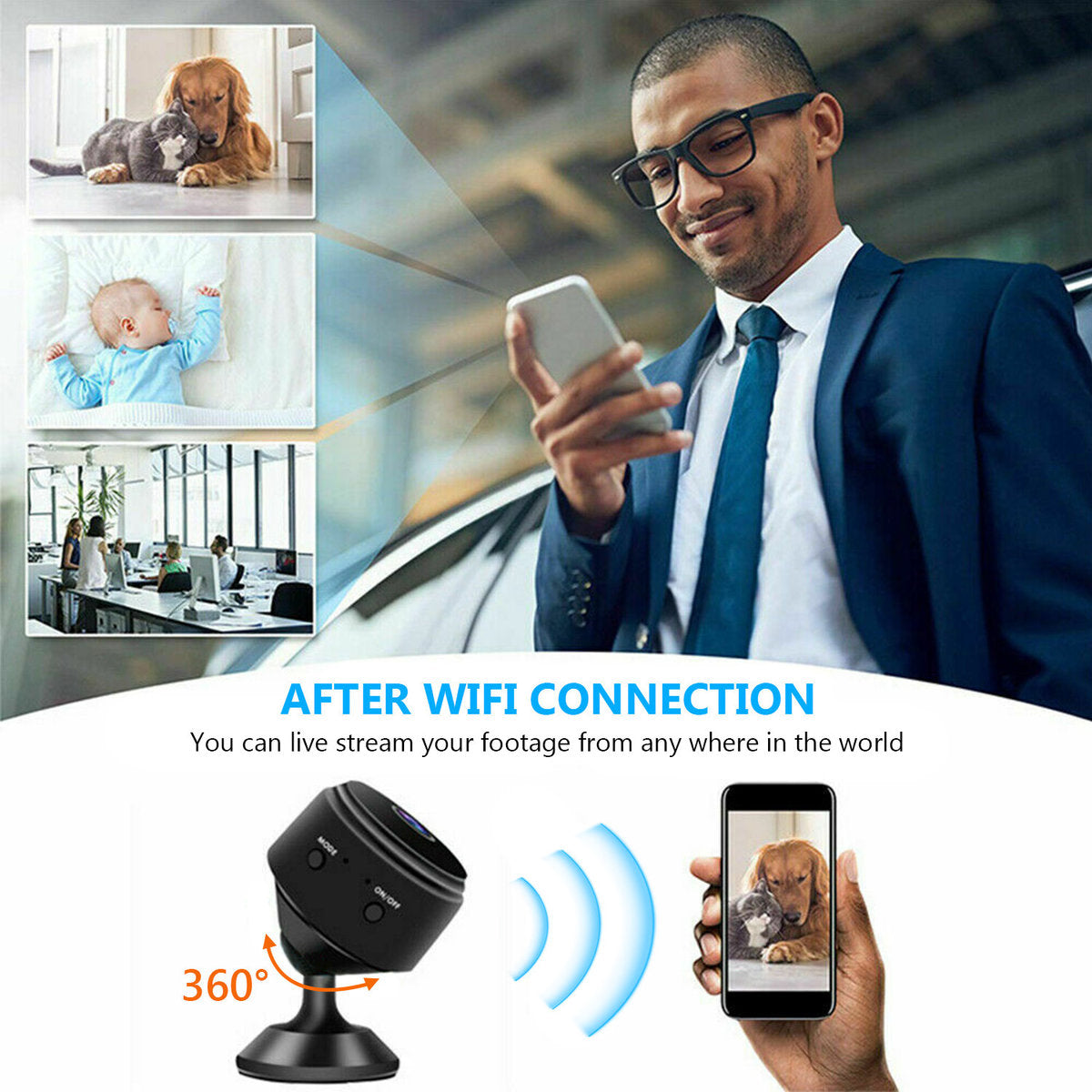 Mini Magnetic Wifi Camera 1080P IP Camera smart Home Security