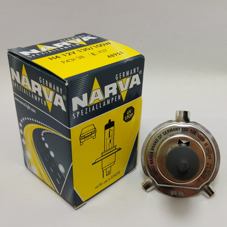 1pc NARVA Halogen Globe headlight bulb - H4 12V 130/100W P43T-38 48951