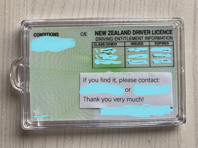 NZ Driver License Cover/Case/Protector ID Card Holder