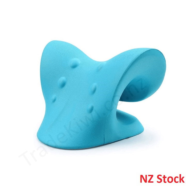 Neck Traction Pillow Massage Pillow Neck Stretcher Neck Relaxer Pillow C/W Back Scratcher