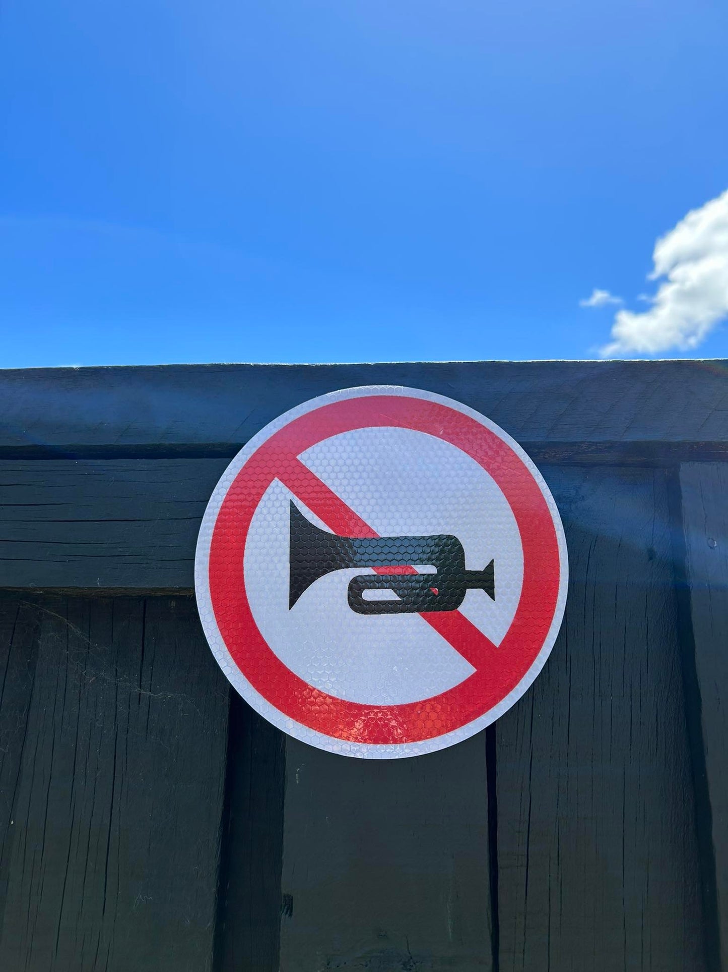 UV Proof No Honking Wall Sign