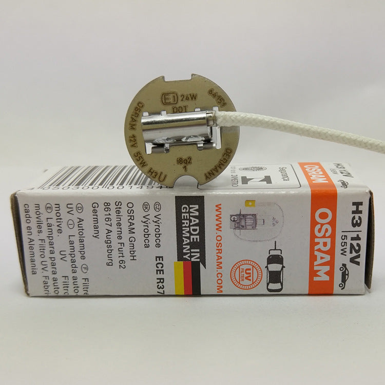 Made in Germany Osram Halogen Globe headlight bulb - H3, 12V, 55W, 64151