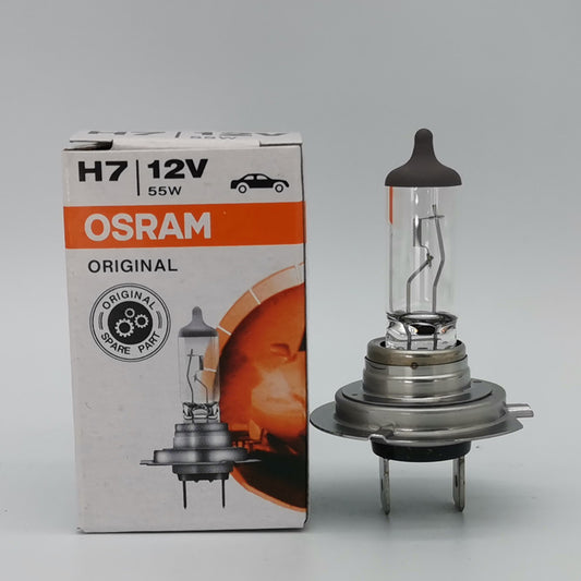 Germany made Osram Halogen Globe headlight bulbs - H7, 12V, 55W, 64210