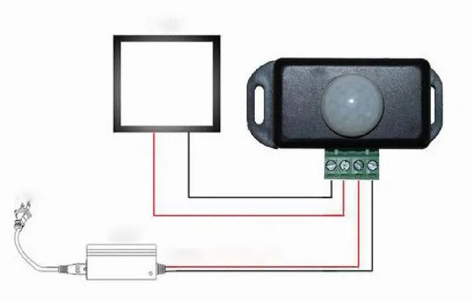 DC 12V 24V 6A Automatic Adjust PIR Motion Sensor Switch Module