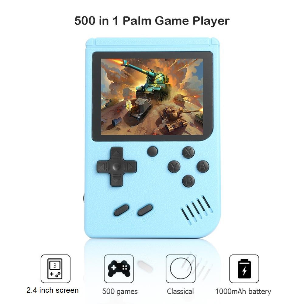 Portable 500 In 1 Mini Game Console Handheld Game Players GameBoy - Gray