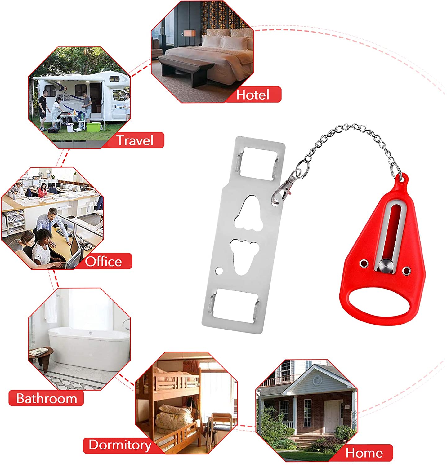 Portable Door Lock for motel, hotel and Airbnb
