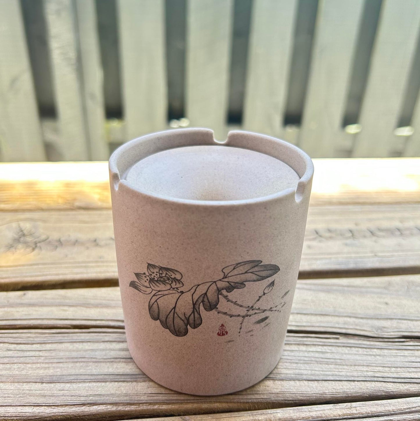 Pottery Ashtray with windshield