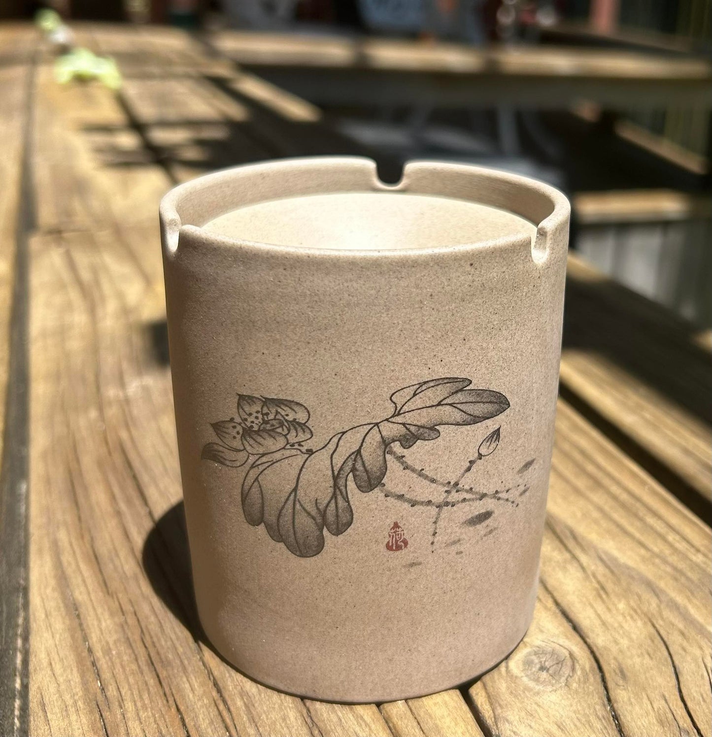 Pottery Ashtray with windshield