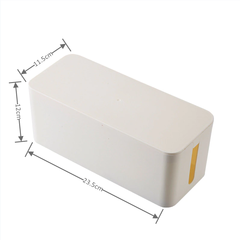 Power Board Network Cable Power Cord organiser Storage Box - White