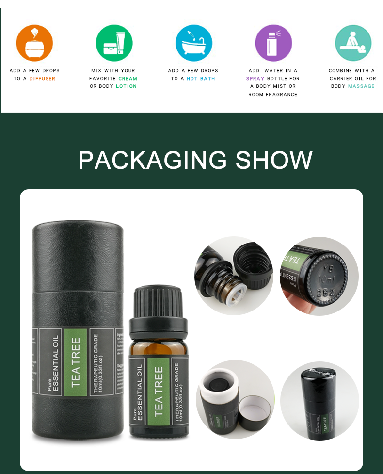 Pure Natural Essential Oils Natural Plant Aroma Aromatherapy Oil - 10ml