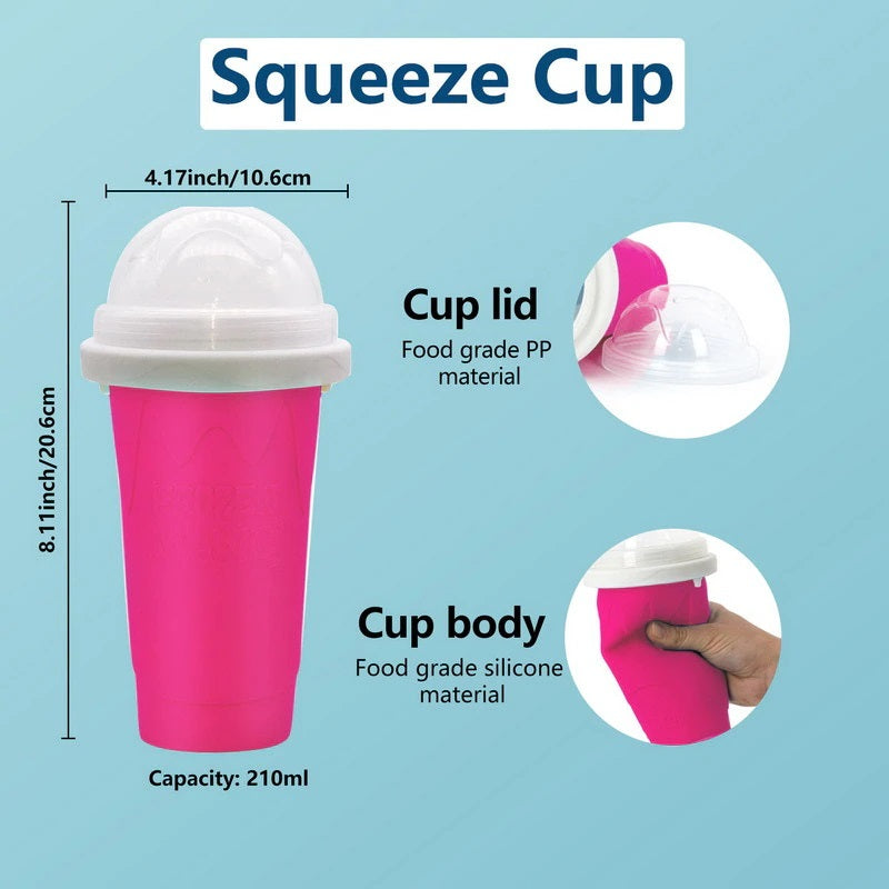 Quick-Frozen Slushy Maker Cup Squeeze Smoothie Shake Cups