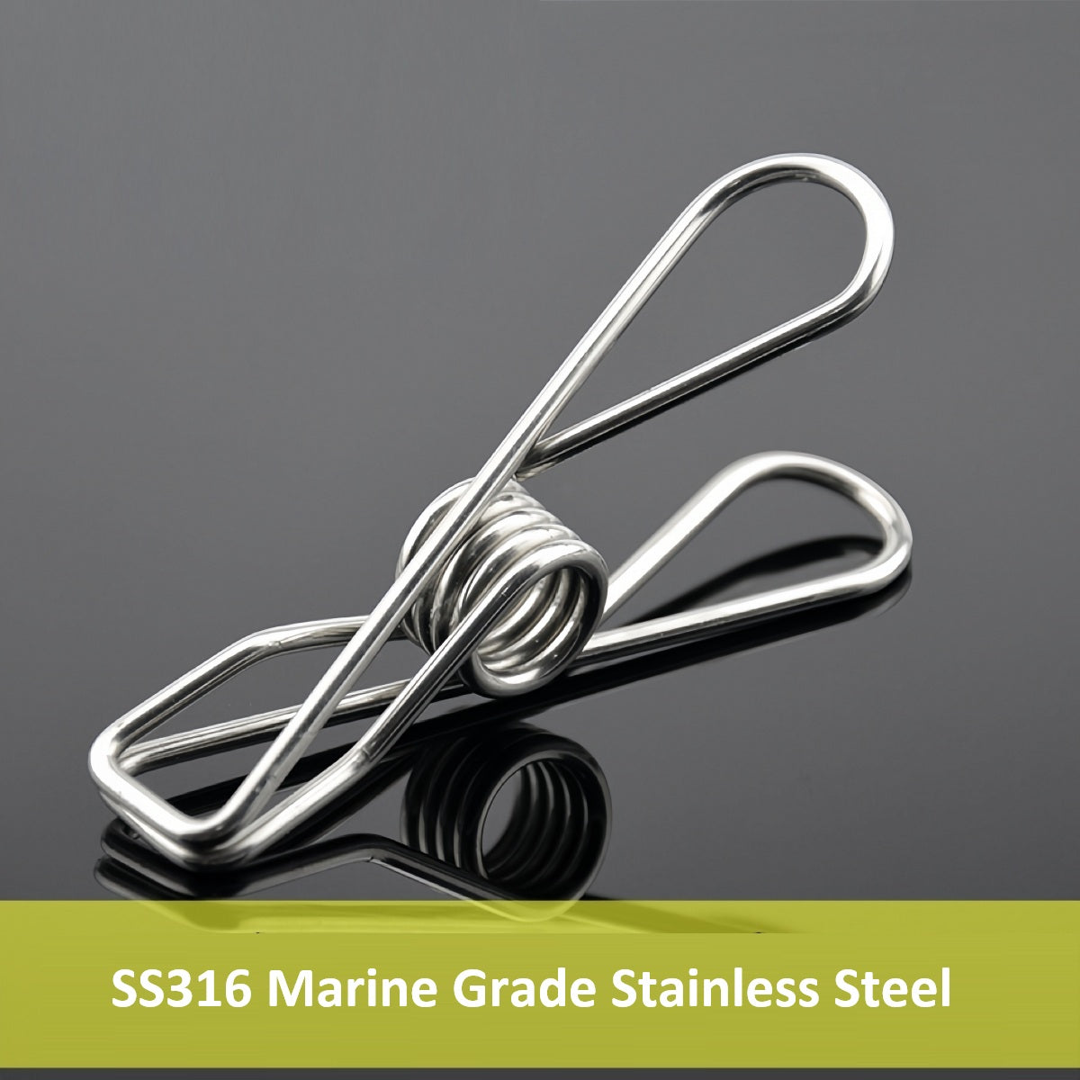 SS316 Marine Grade Stainless Steel Laundry Clips Pack of 10