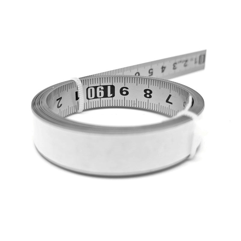 2m Stainless Steel Self Adhesive Metric Scale Ruler Tape Measure