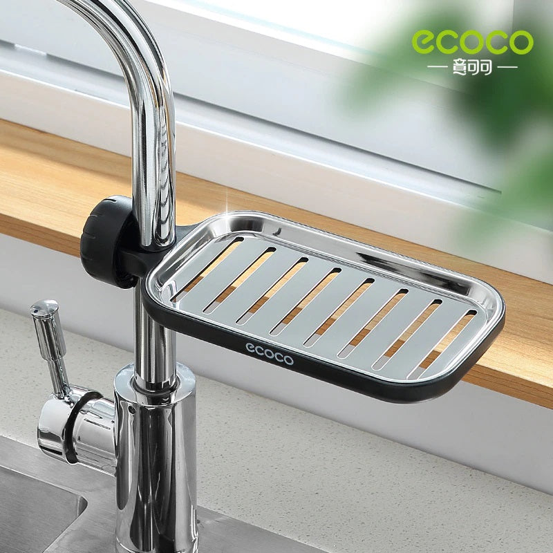 Sink Faucet Organizer Sponge Soap holder Storage Rack Dish Cloth Drain Holder