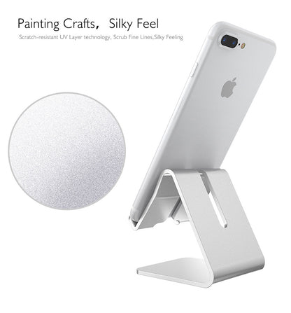 Aluminum Metal Smartphone Desk Stand - Silver