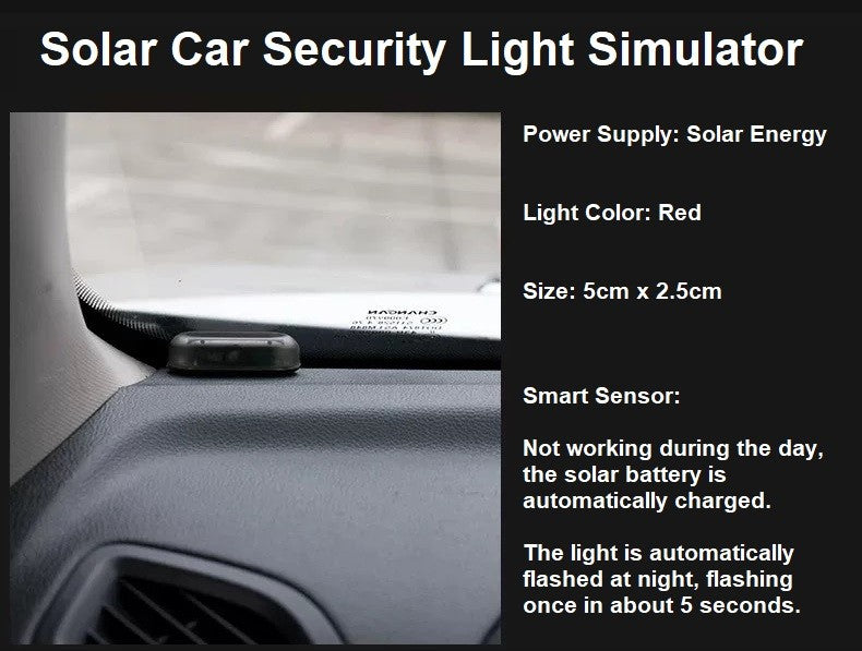 Car Security Light Simulator Fake Security Light - Solar Powered
