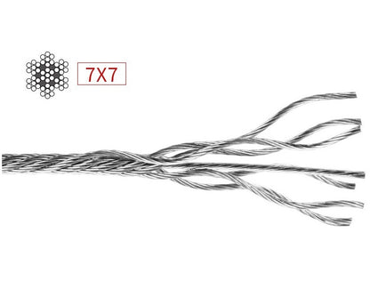 2mm x 30m Marine Grade Stainless Steel 316 Wire Rope