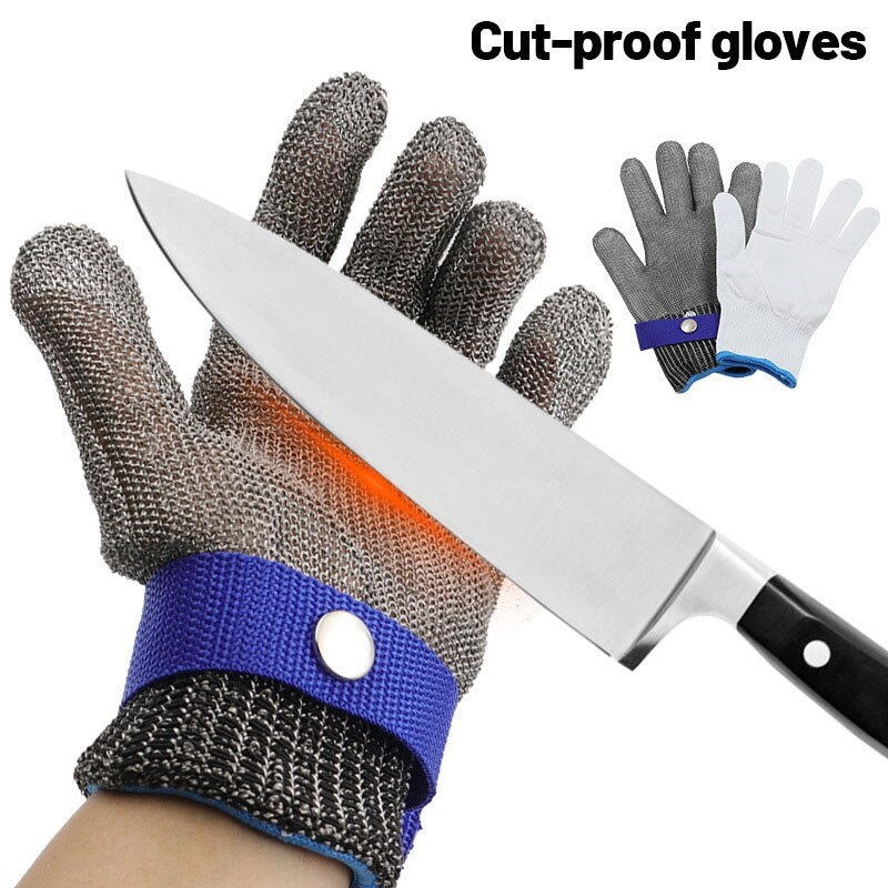 1 Pcs Anti - Cut Resistant Stainless Steel Glove - Blue