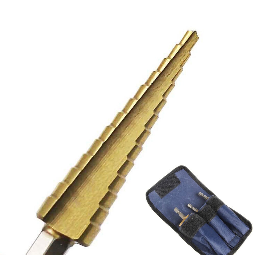 Titanium Coated Step Drill Bit set