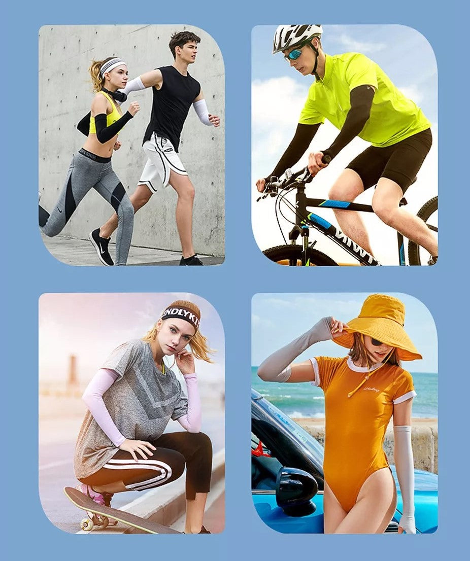 1 pair Unisex Outdoor Anti-UV Arm Sleeves Sunscreen Sleeves
