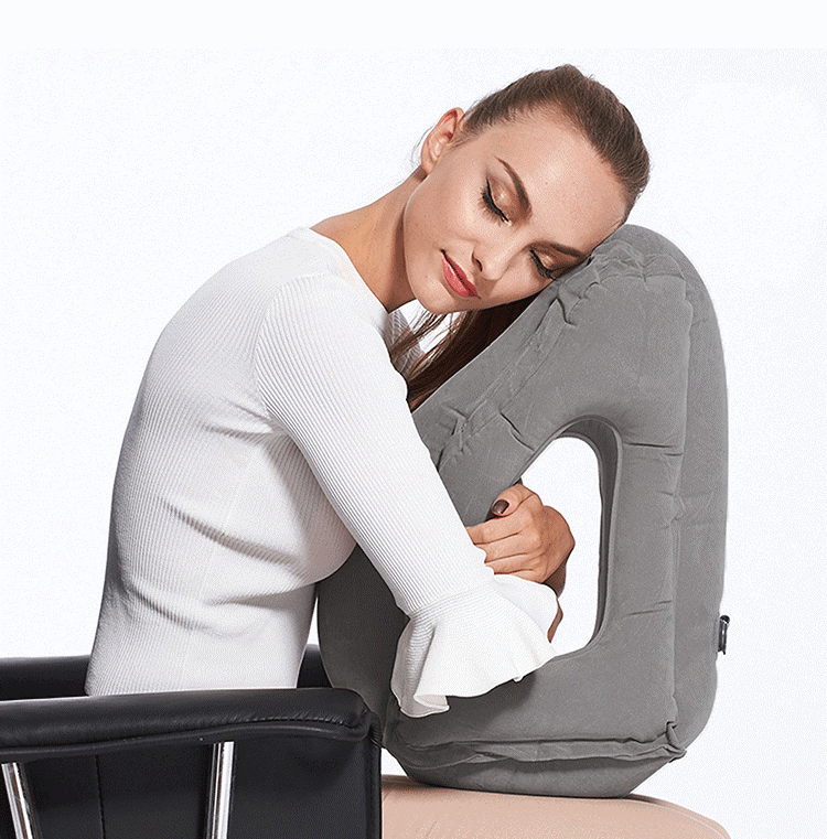 Inflatable Travel Pillow Air Cushion for Sleeping in the Airplane/Car