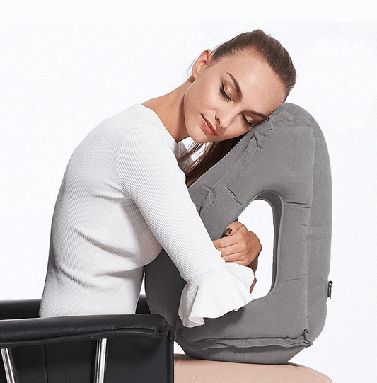 Inflatable Travel Pillow Air Cushion for Sleeping in the Airplane/Car