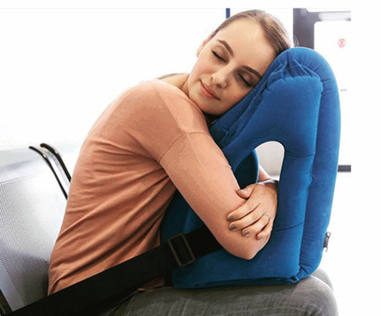 Inflatable Travel Pillow Air Cushion for Sleeping in the Airplane/Car