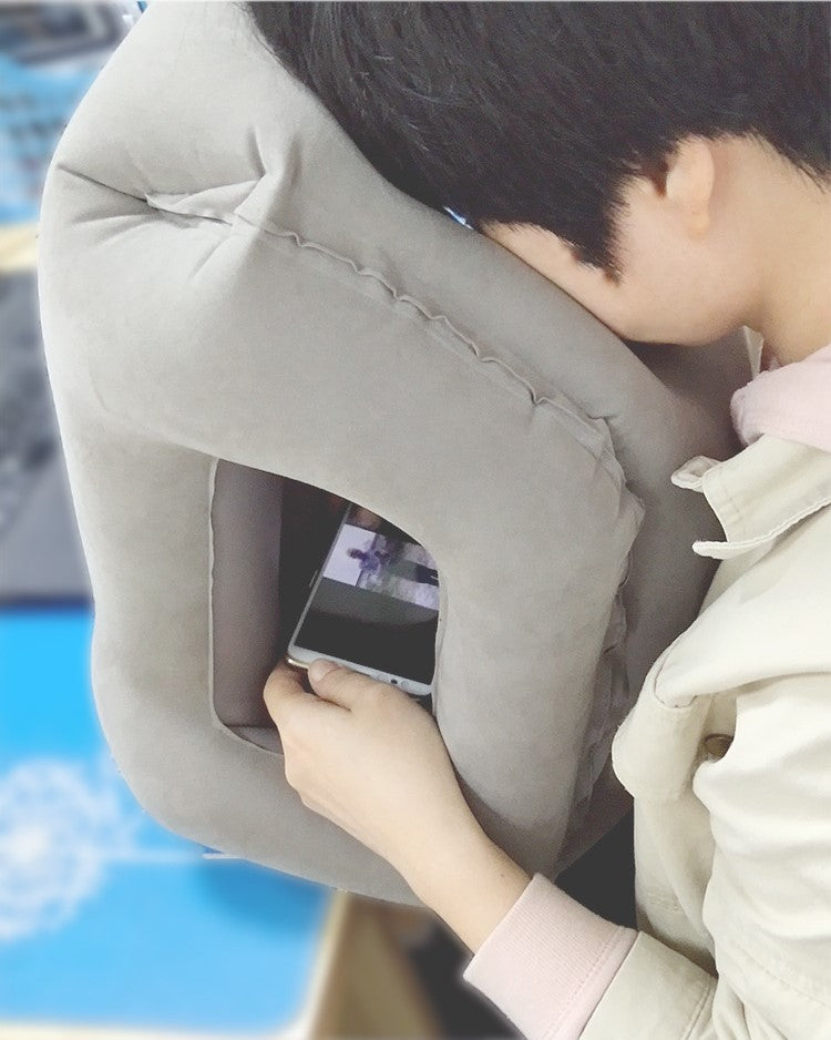 Inflatable Travel Pillow Air Cushion for Sleeping in the Airplane/Car