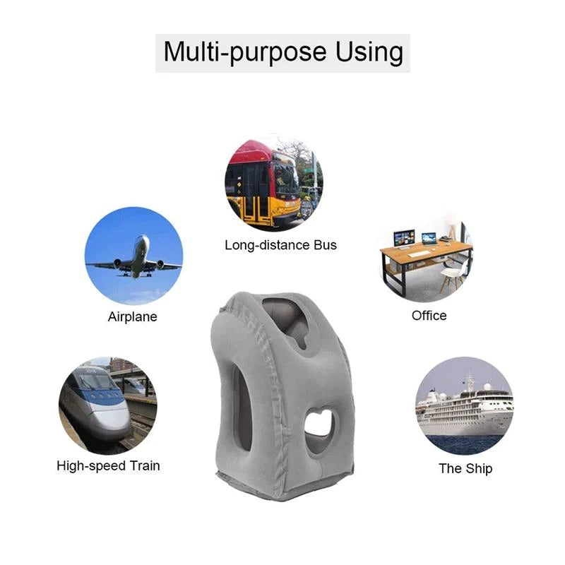 Inflatable Travel Pillow Air Cushion for Sleeping in the Airplane/Car