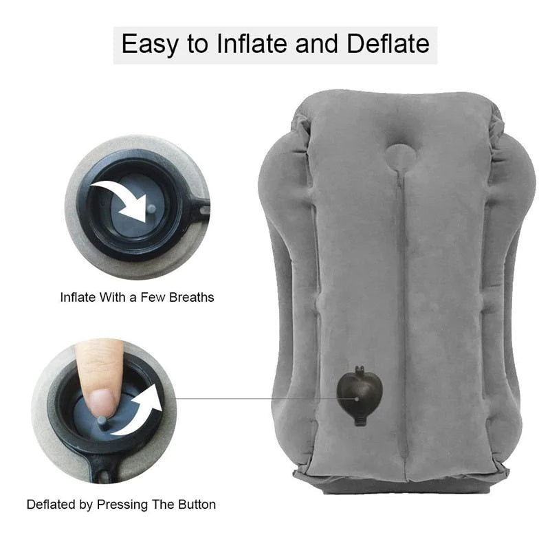 Inflatable Travel Pillow Air Cushion for Sleeping in the Airplane/Car