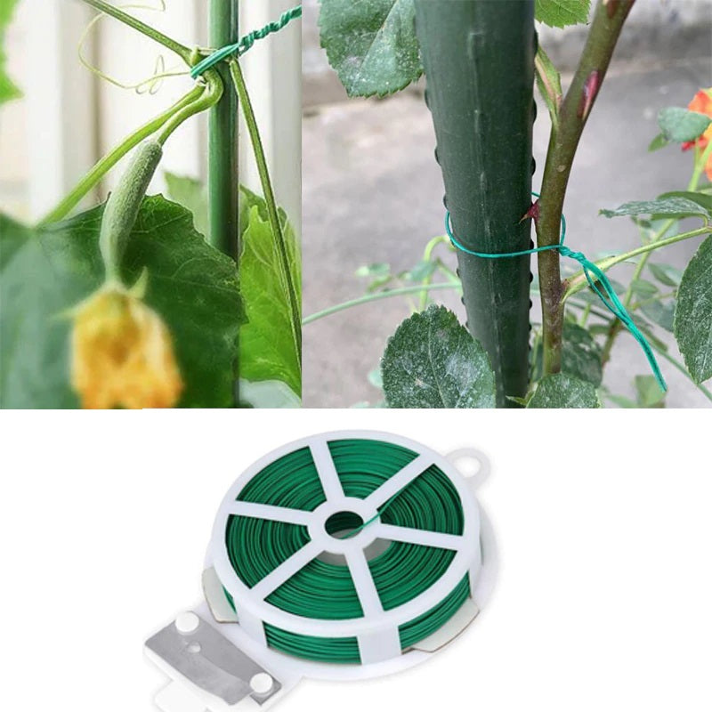 Twist Tie Wire 30m Garden Plant Wire with Cutter Cable Organizer Tie Wire