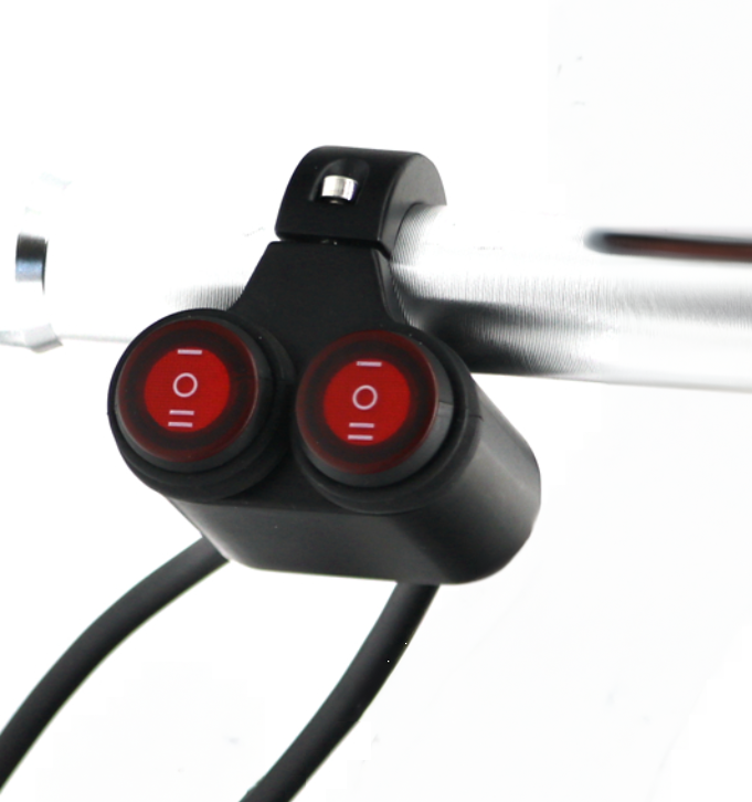 Motorcycle Universal Light Indicator Switch 12V Aluminum Alloy Waterproof 2 Control Switches