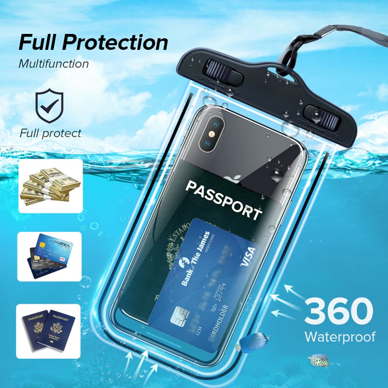 Waterproof Phone Pouch with Same Colour Strap