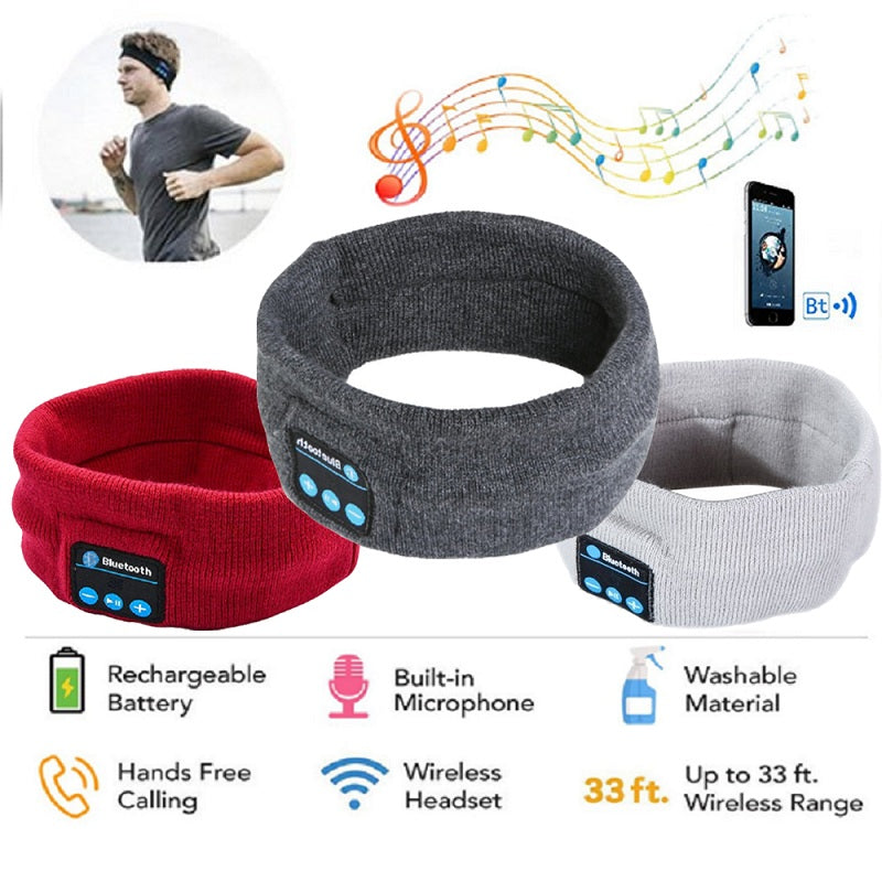 Wireless Bluetooth Headband - Grey