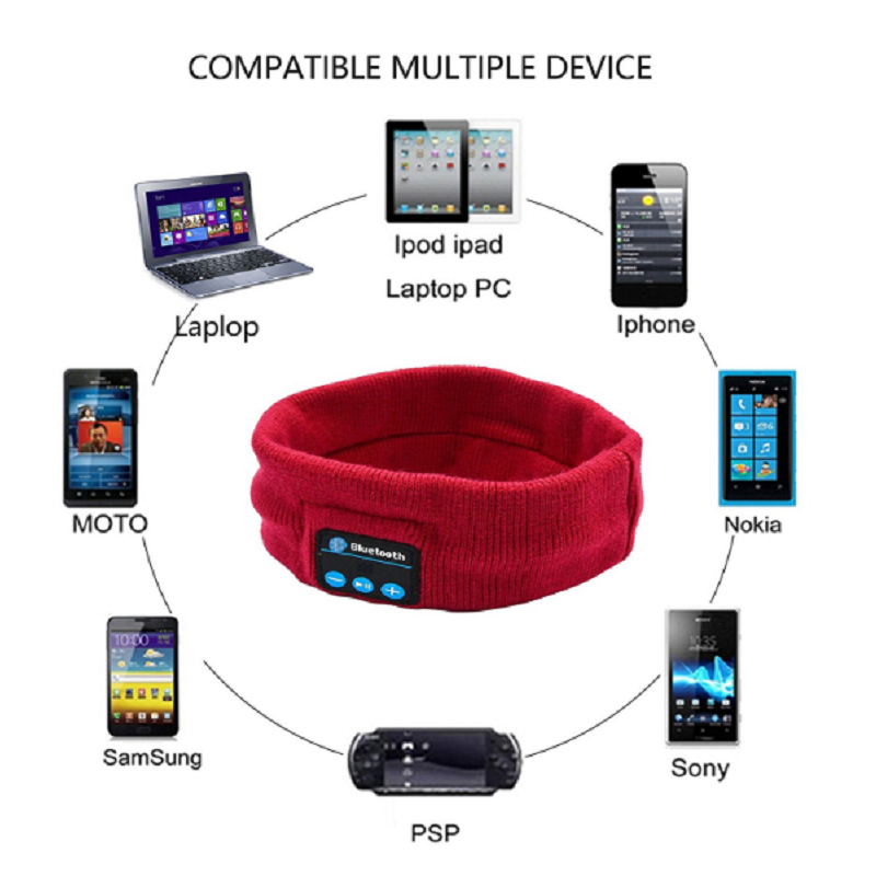 Wireless Bluetooth Headband - Grey