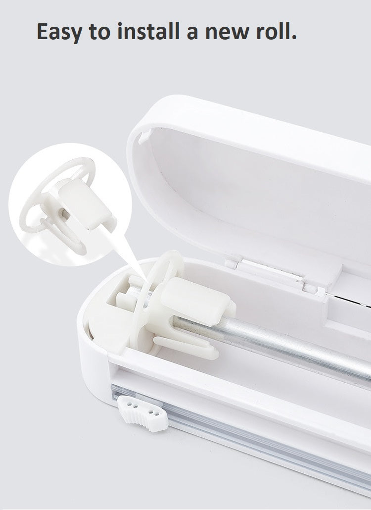 Adjustable Wrap Cling Cutter Kitchen Cling Film Dispenser with Slide Cutter