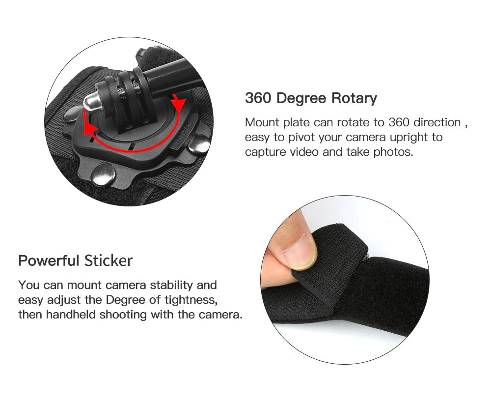 360 Degree Rotation Wrist Strap for GoPro