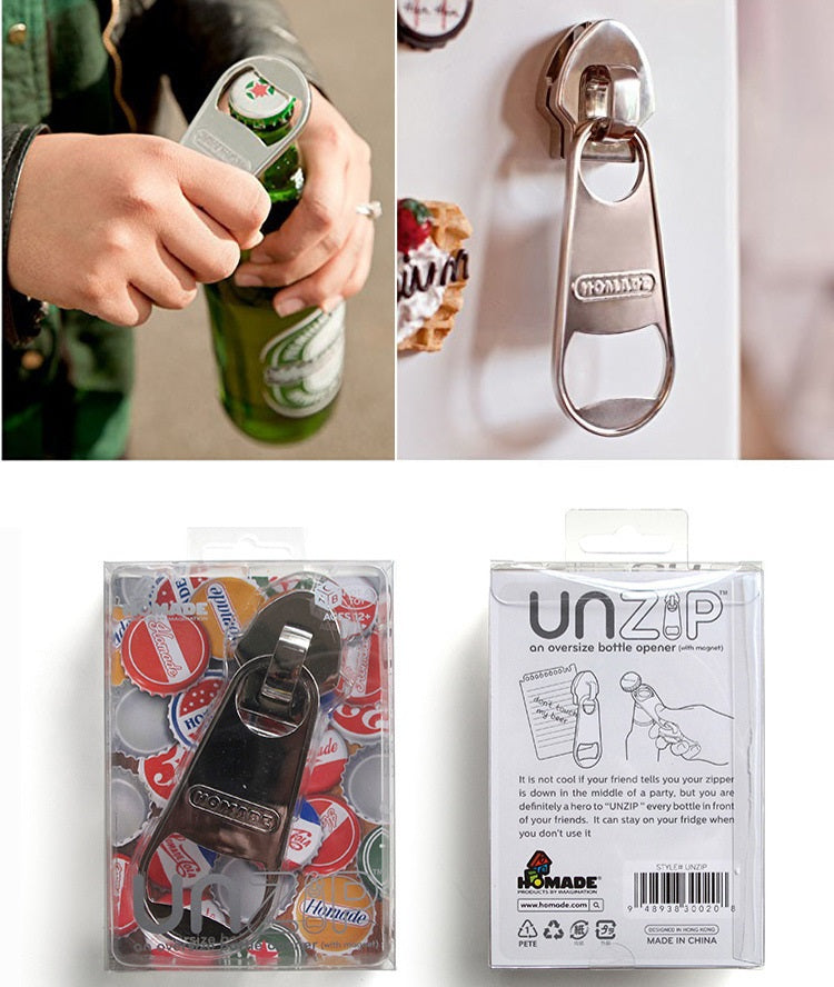 Creative Large Zipper Bottle Opener