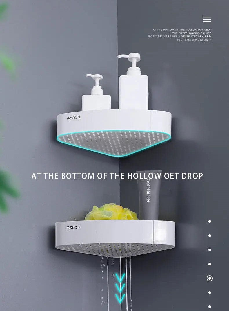 1pc Drill free Kitchen/Bathroom corner shelf