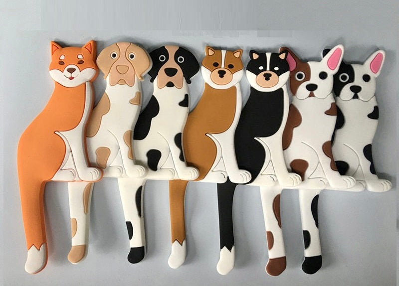 Fridge magnets with bendable hook